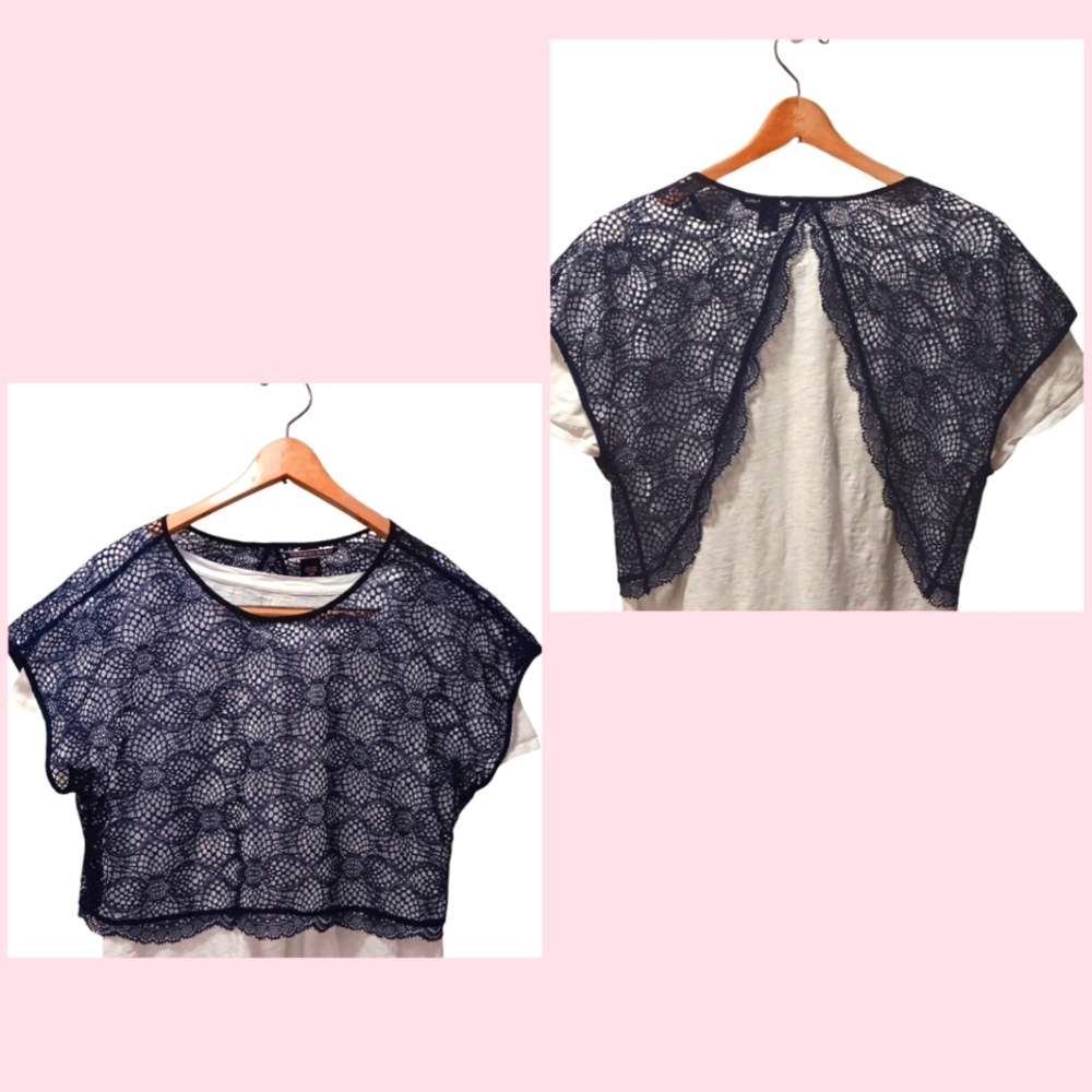 - LACE LAYERING TOP W/OPEN BACK